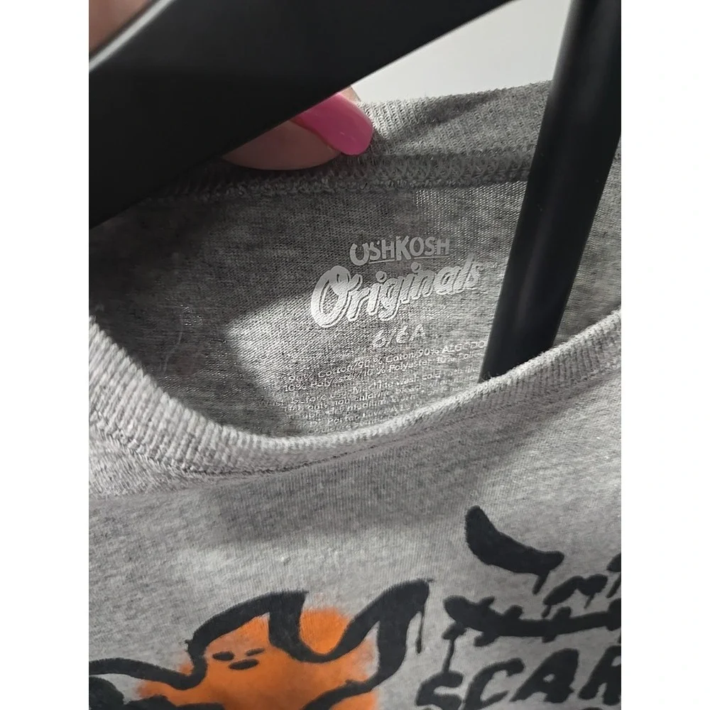 OSH KOSH ORGINAL KIDS SCARY COOL LONG SLEEVE SHIRT GREY SIZE 6/6A